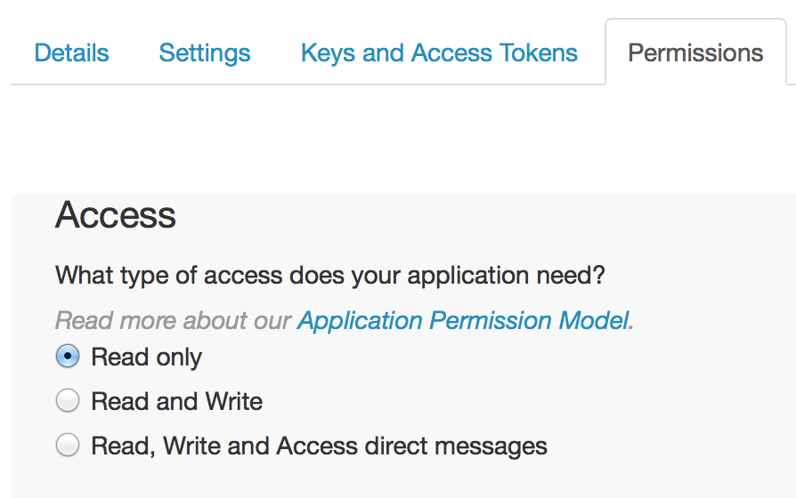 application permissions